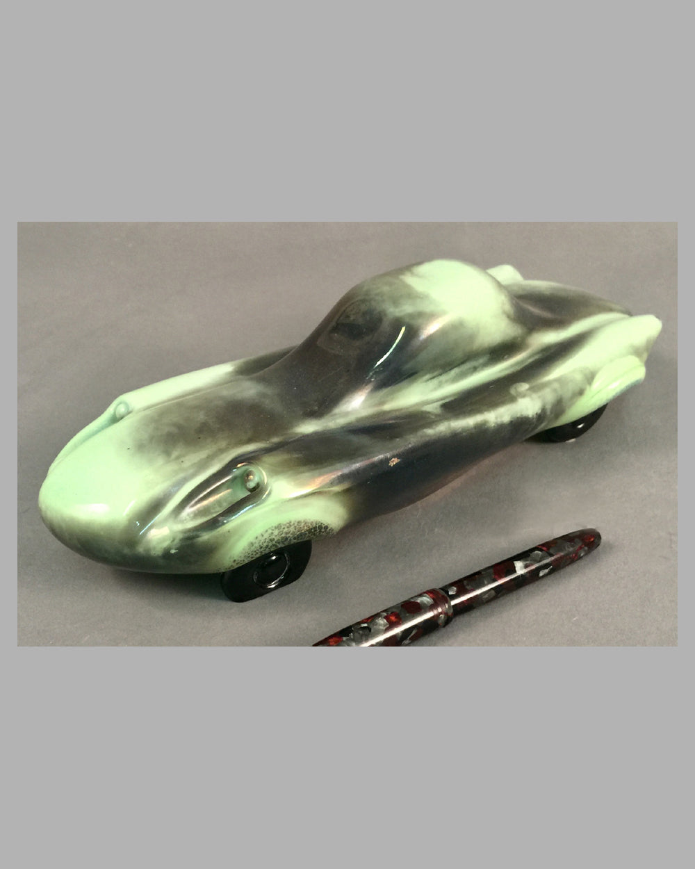 Glass car sculpture by Olle Brozén, edition of 300