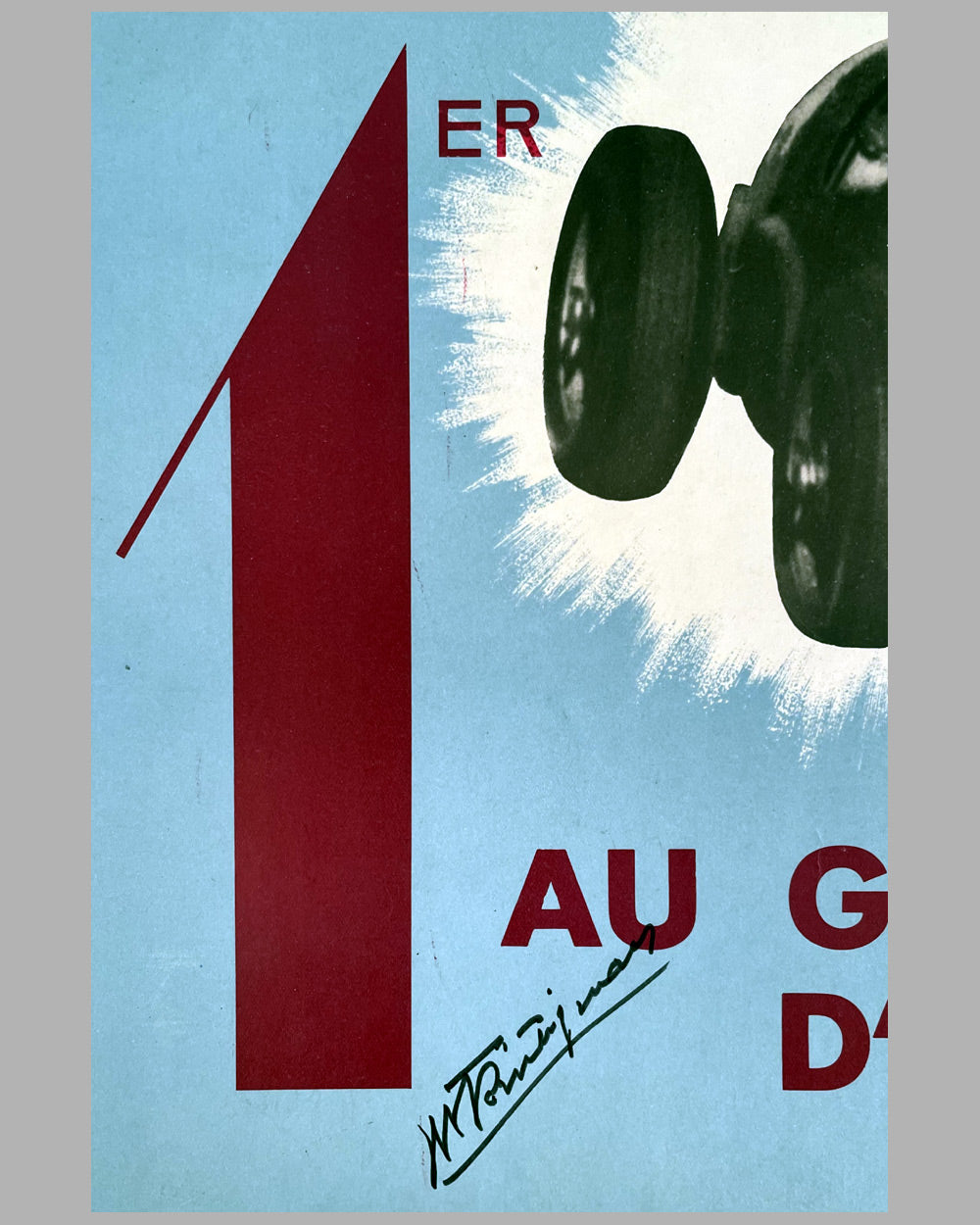 Shell original poster, hand autographed by Trintignant 3