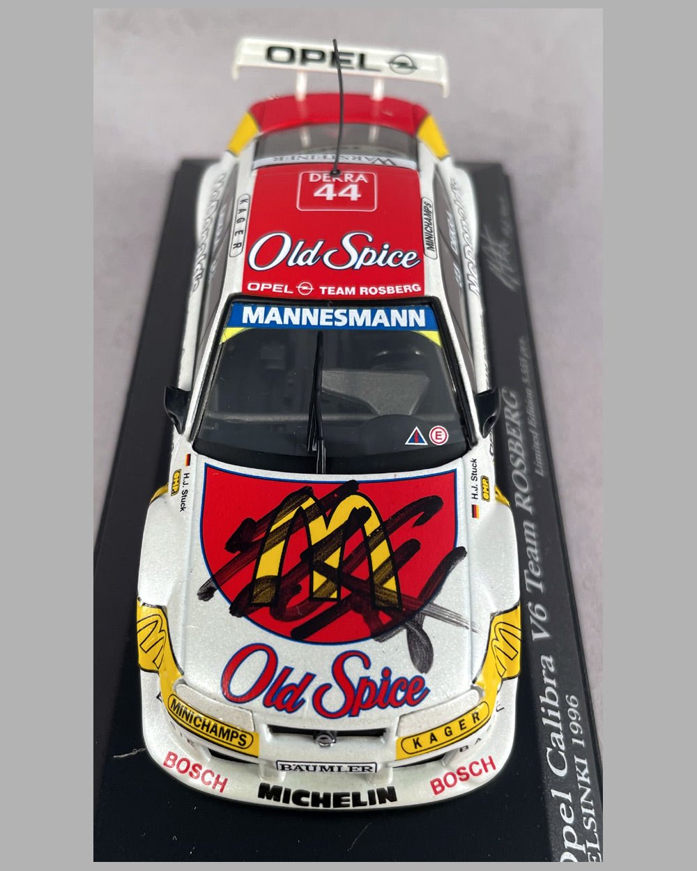 Hans Joachim Stuck’s 1996 Opel Calibra by Paul’s Model Art, Minichamps, autographed by the driver 4