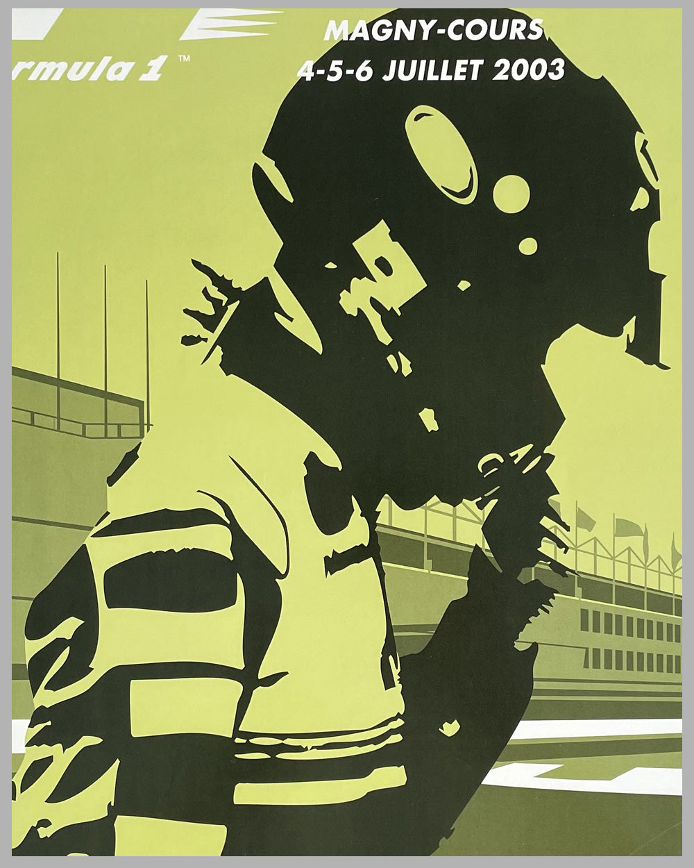 2003 Grand Prix de France original poster, autographed by the winner 2