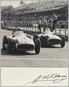 Mercedes wins the 1955 British Grand Prix photograph, autographed by Moss & Fangio 2