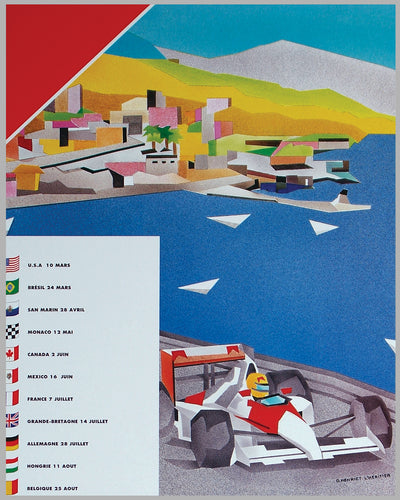 1991 Monaco GP Original Poster 2