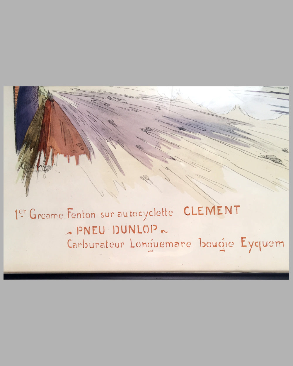 G.P. de l' A.C.F. 1913 (Motocyclettes) lithograph by Gamy 2