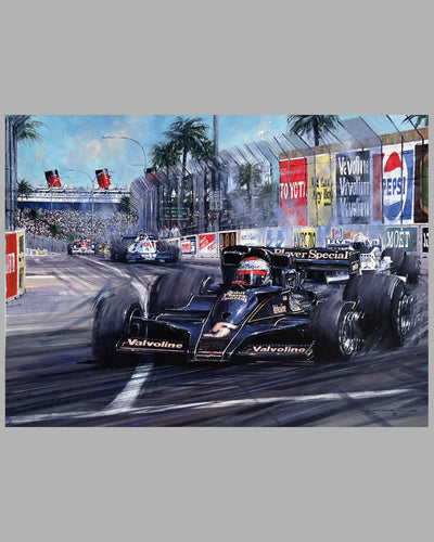 American Champion print by Nicholas Watts, hand autographed by Andretti 2