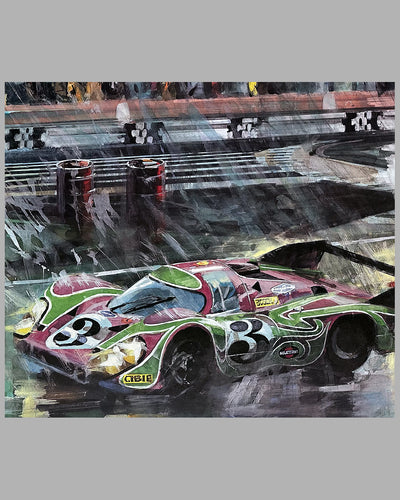 Le Mans 1970 - The Battle of the Porsche 917 Under the Rain print by Walter Gotschke 3