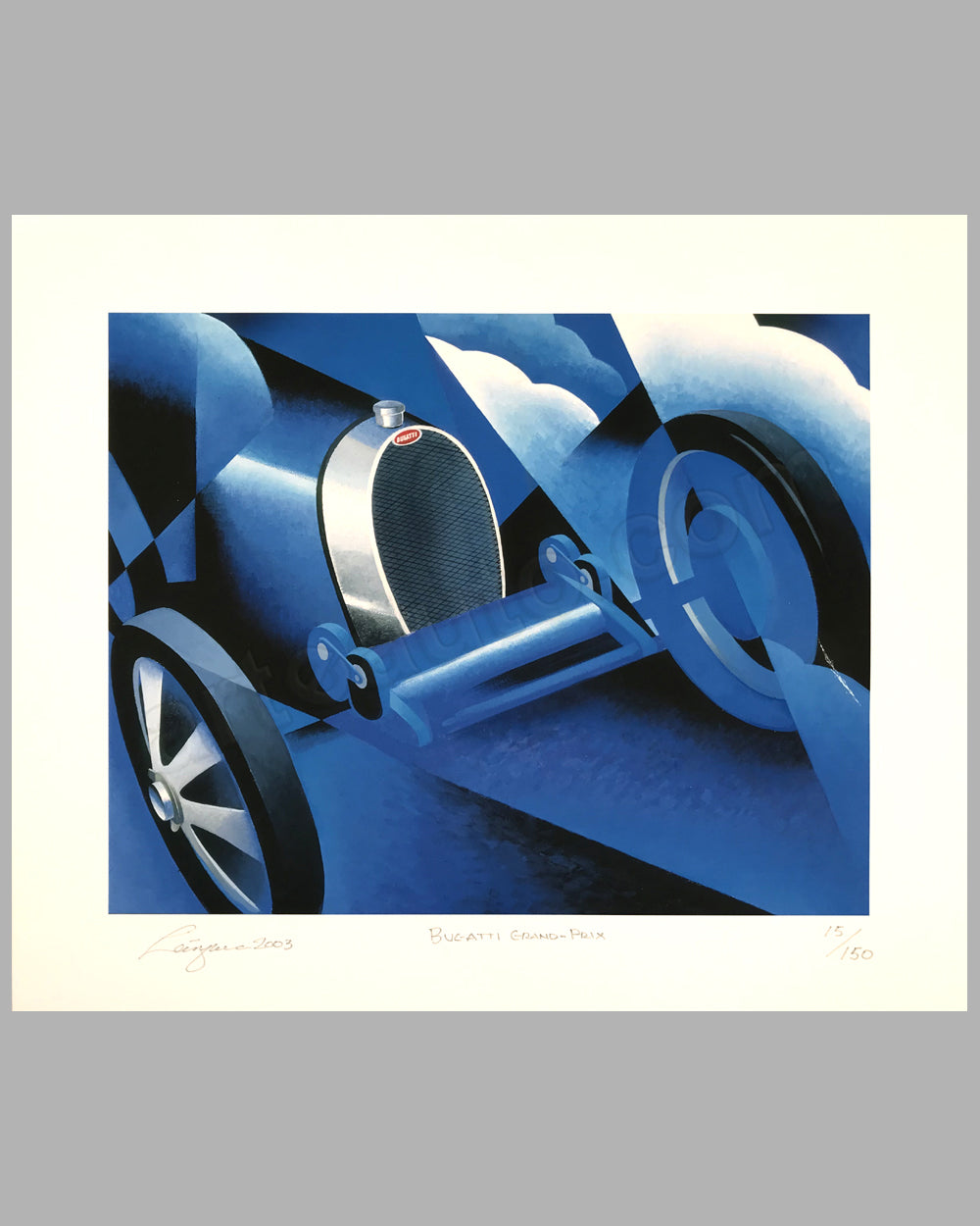 Bugatti Grand Prix giclée by Alain Lévesque