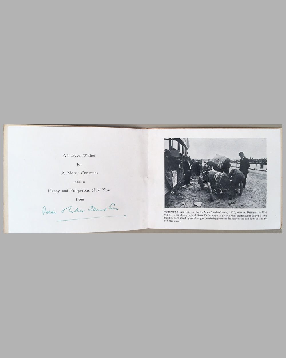 Bugattis Owners Club Christmas card, c. 1948