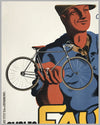 Favor Cycles - Motos large original advertising poster by Bellenger, 1937 3