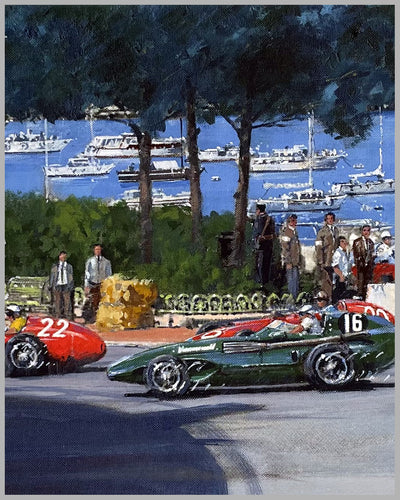 First Corner 1956 Monaco G.P. giclée by Nicholas Watts 4