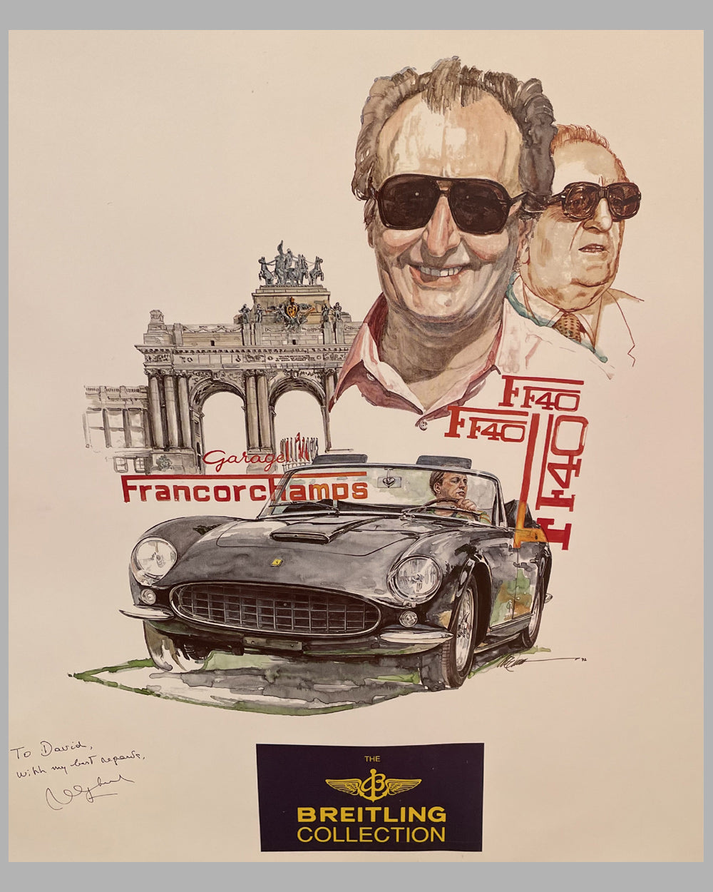 Ferrari FF40 celebration 1992 large bus stop advertising poster 3