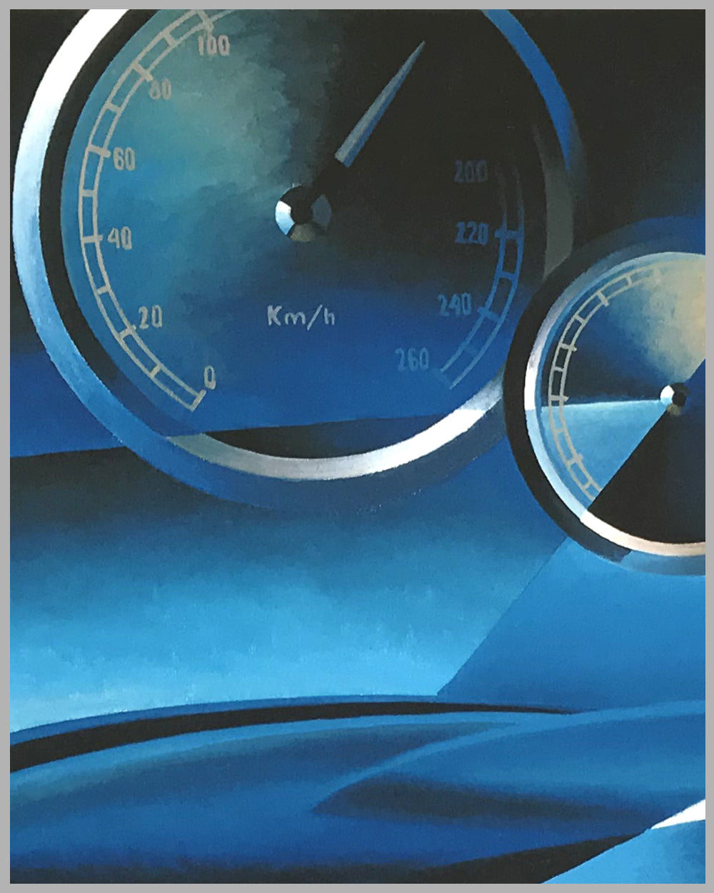 Jaguar E Type giclée by Alain Lévesque