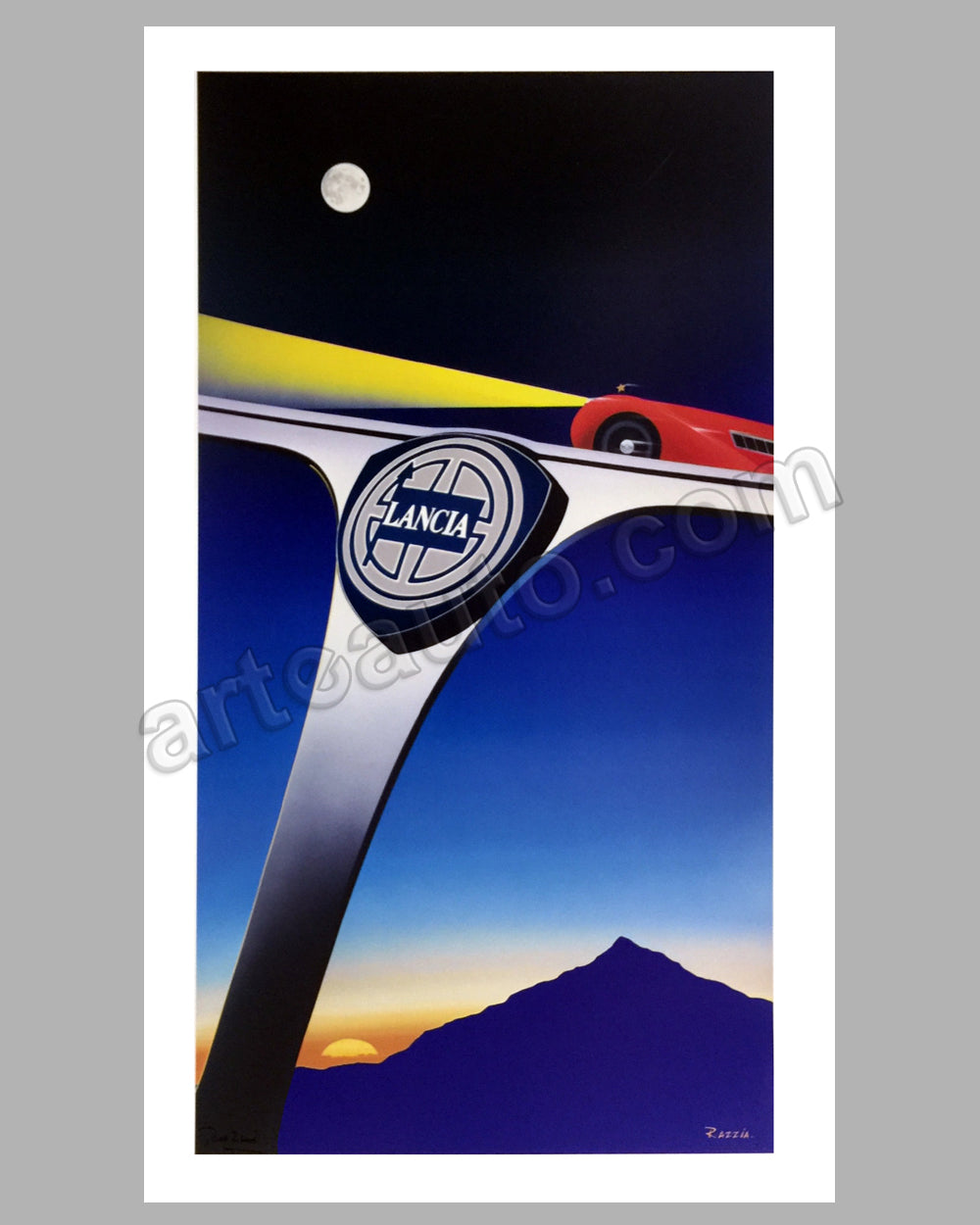 Lancia original poster by Razzia