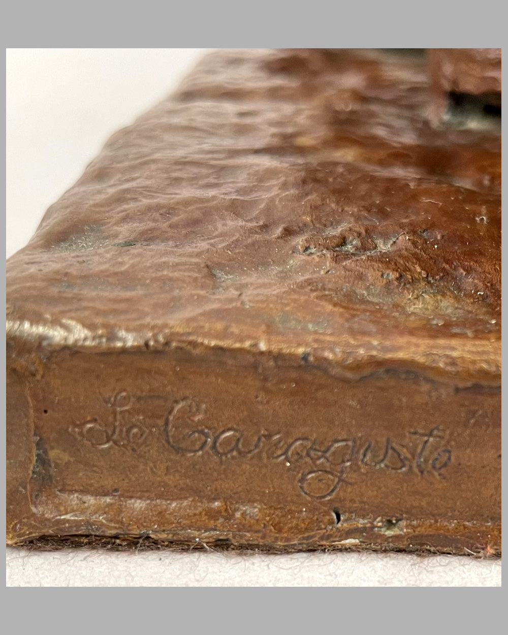 "On the Boards" cast bronze sculpture by Thomas Melahn, with patina 6