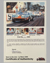 Race to the Line - Le Mans 1969 print by Nicholas Watts, autographed by Ickx, Oliver, Elford, Hermann, and Larousse 3