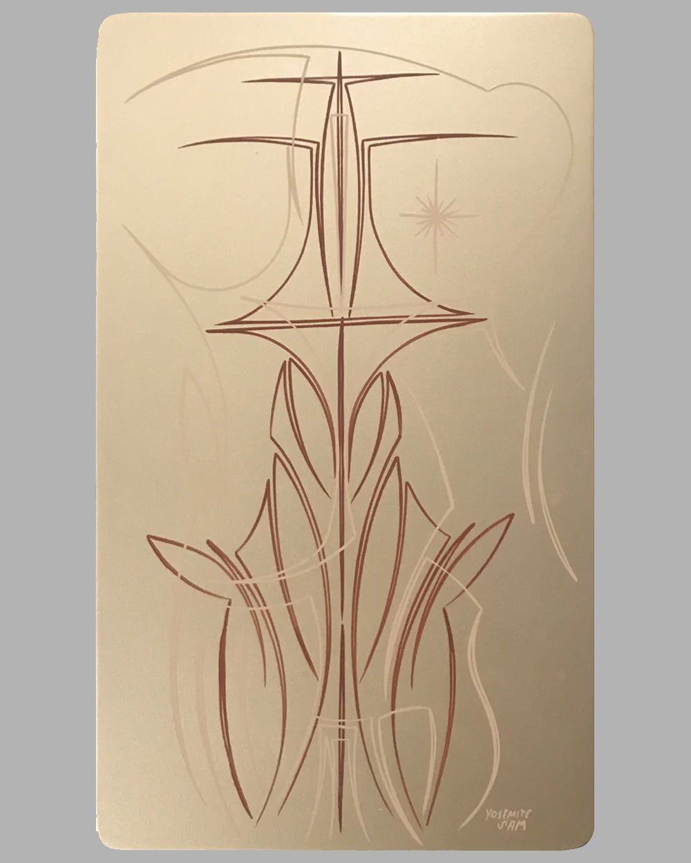 Pinstripe Exercise on Fiberglass By Yosemite Sam Radoff