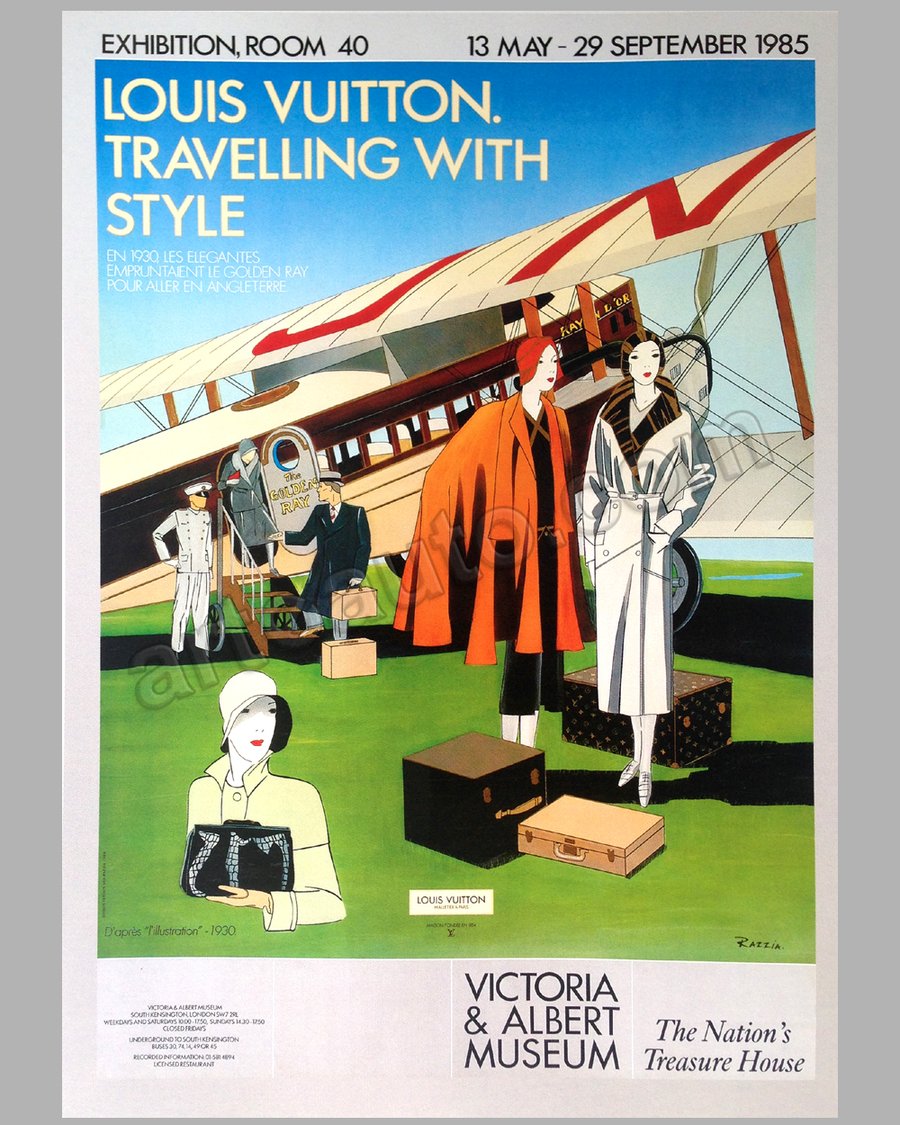 Louis Vuitton Traveling with Style exhibition at the Victor & Albert Museum large poster by Razzia