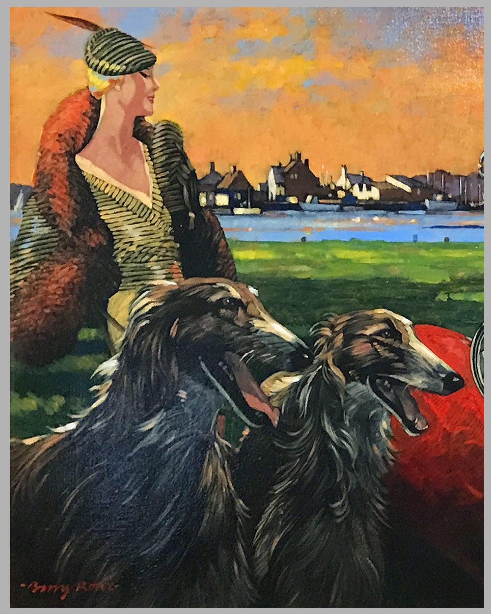 Mercedes-Benz 500K Acrylic on Canvas Painting by Barry Rowe 2