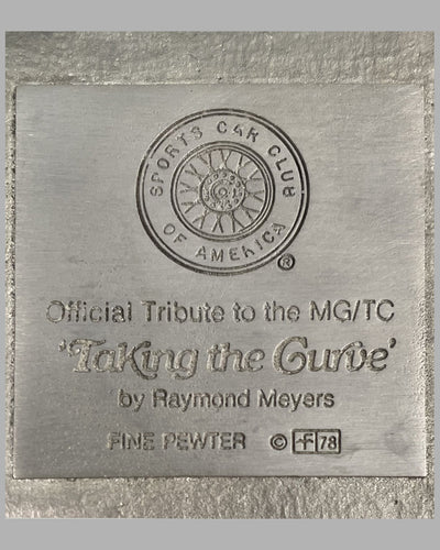 Taking the Curve pewter sculpture by Raymond Meyers, 1978 4