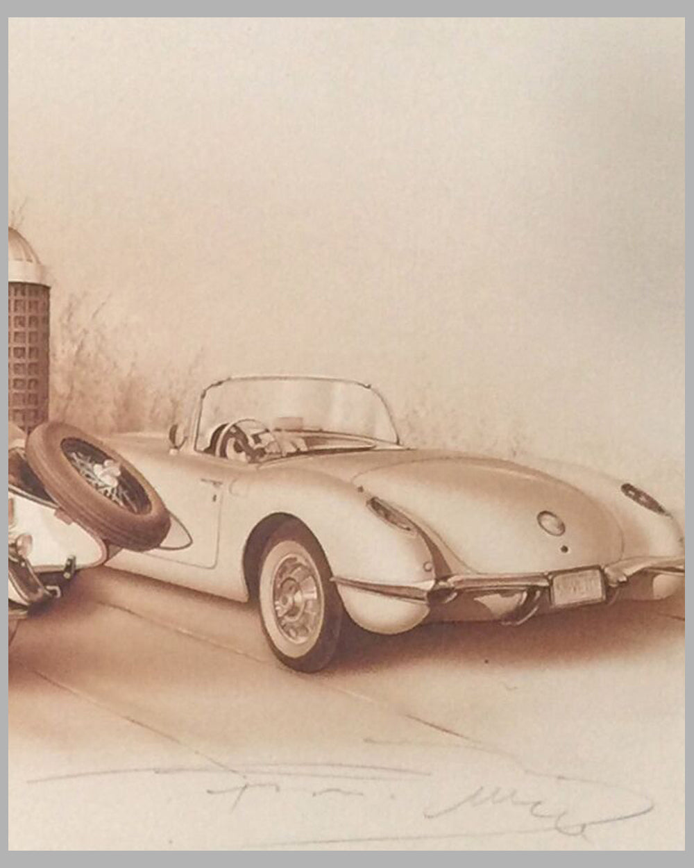 The Fifties - Harleys at the Diner print by Francois Bruere 2