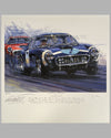 Victory at Goodwood giclée by Nicholas Watts, hand autographed by Moss