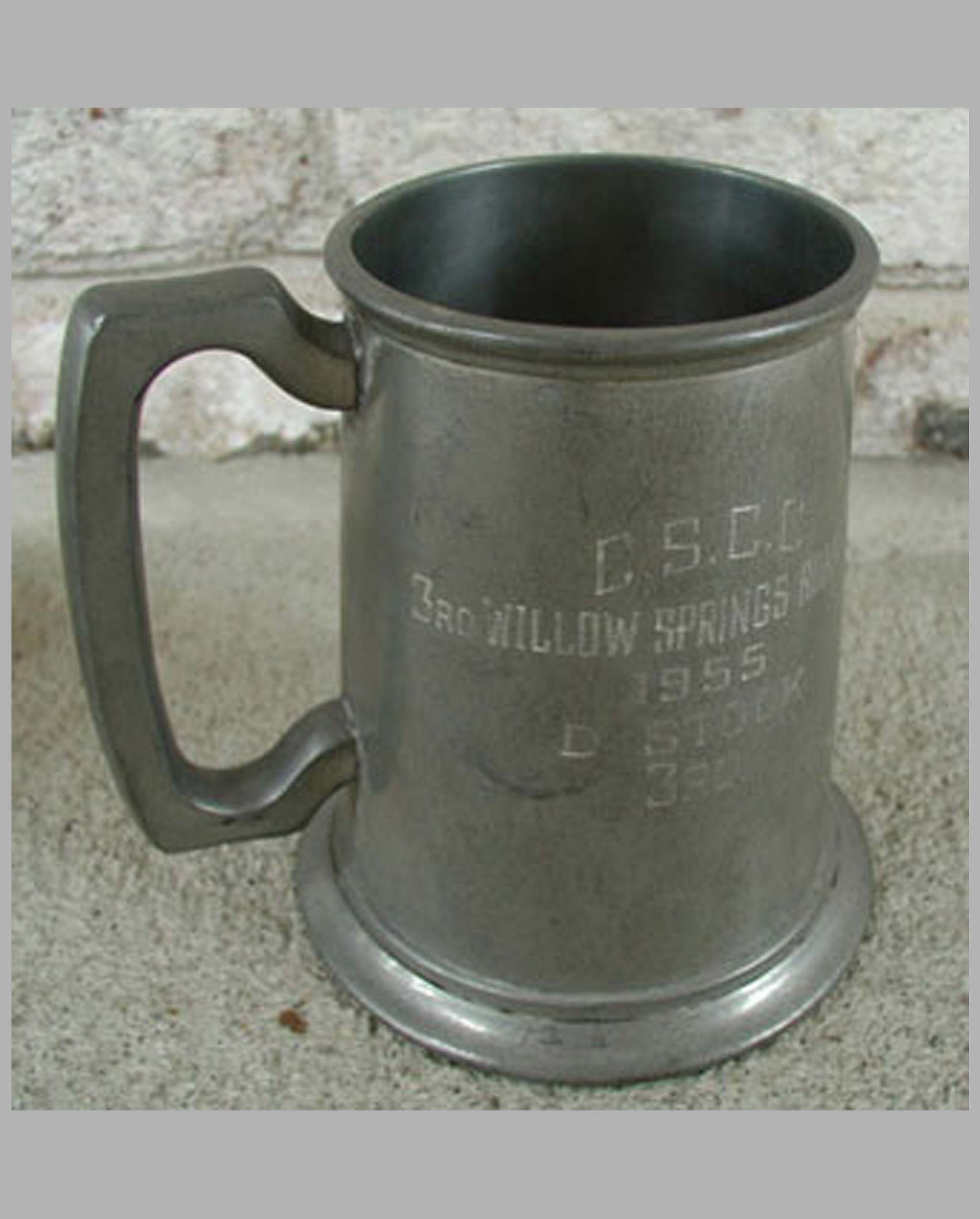 Willow Springs Road Race Pewter Stein award 1955