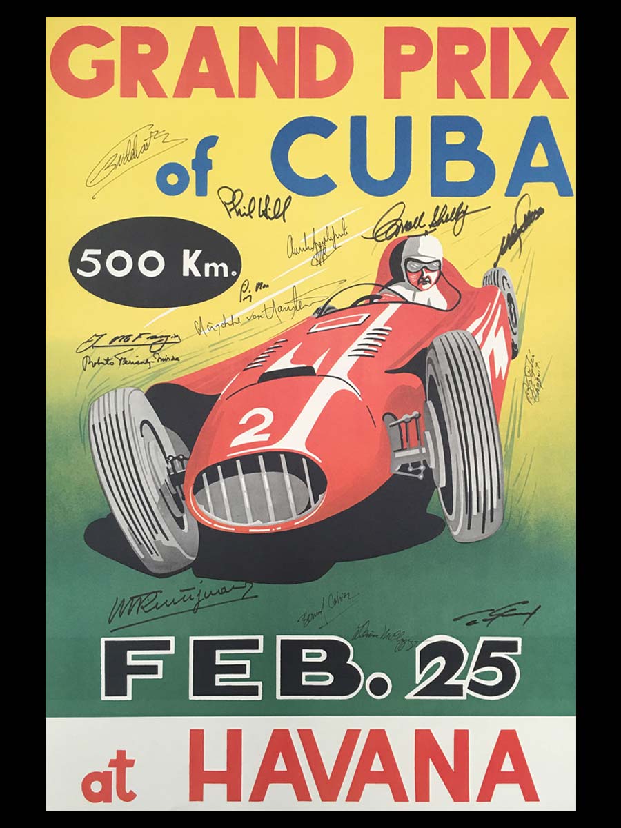 The GP of Cuba 1958 Race Poster