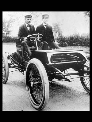 Henry Ford driving "Sweepstakes"