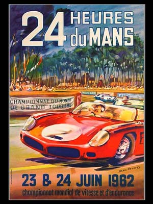 Affiche Poster 24 Heures Du Mans 1983 – Vintage Automobile – Occasion