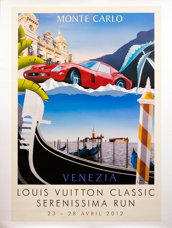 Vintage Louis Vuitton Cup 1992 Poster Art Raffia Framed 