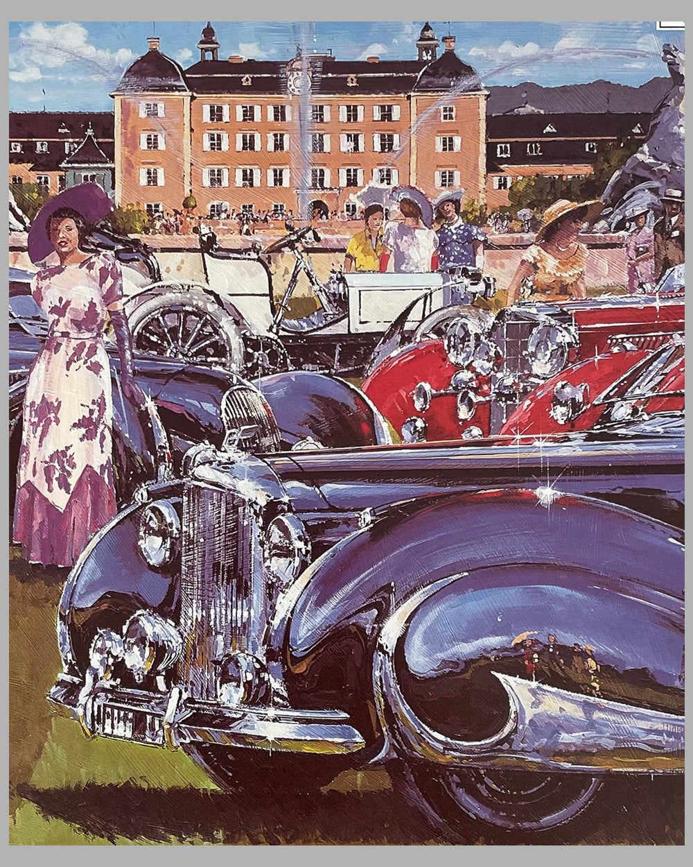 European Concours d’Elegance 2001 poster by Nicholas Watts 2