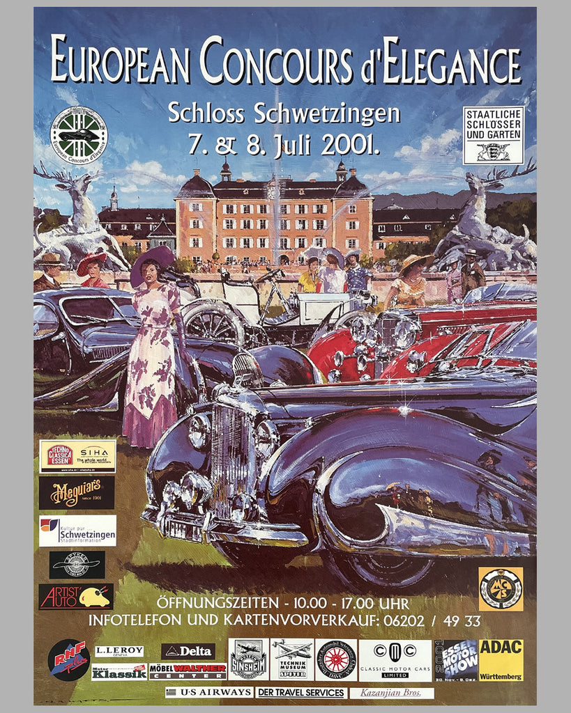 European Concours d'Elegance 2001 poster by Nicholas Watts - l'art