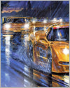 Thunder & Lightning – Le Mans 2001 print by Nicholas Watts, autographed by 6 drivers 4