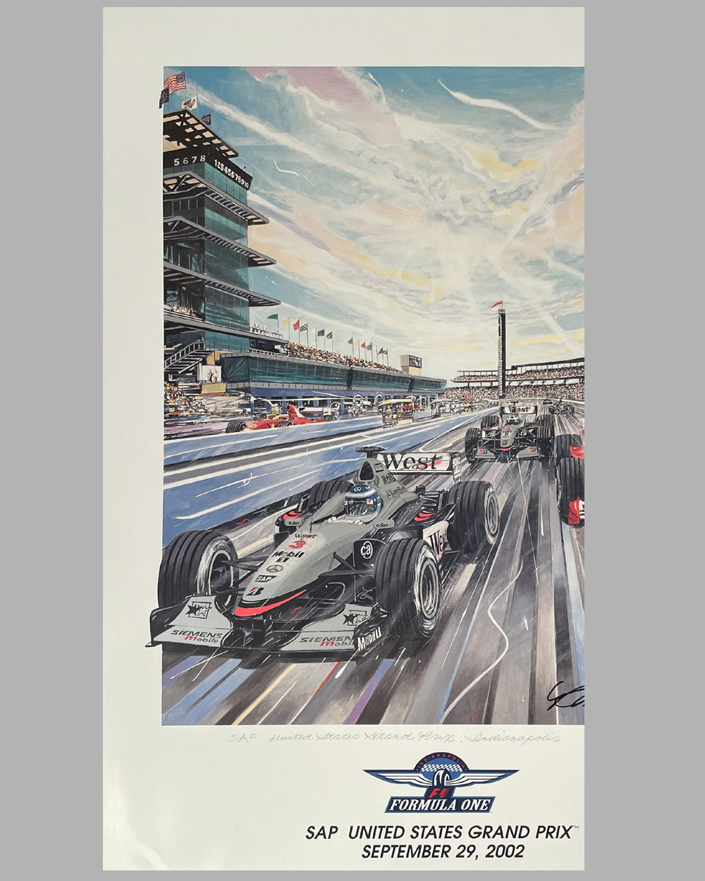 2002 United States Grand Prix at Indianapolis print by Randy Owens 