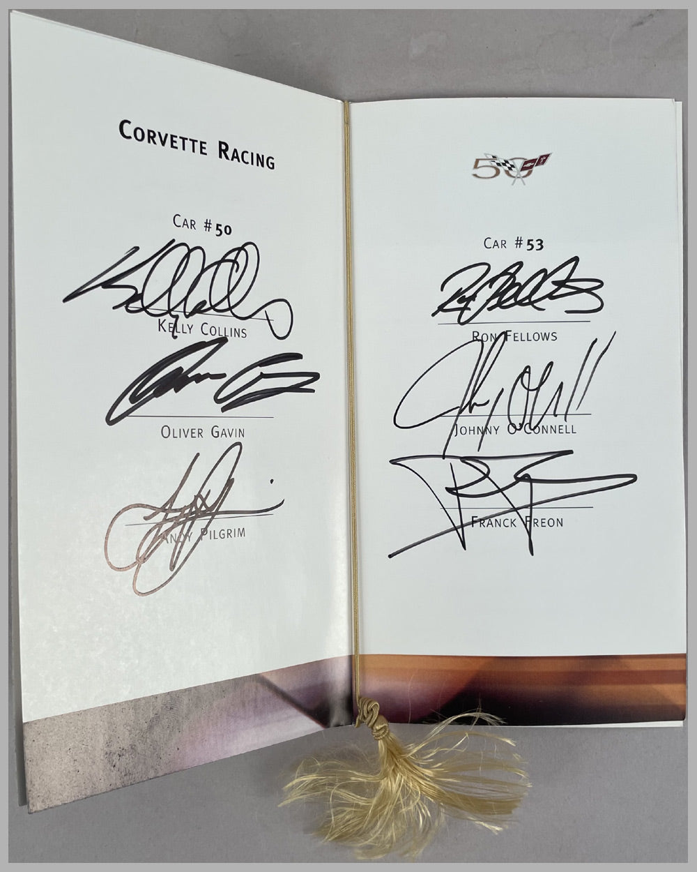 2003 General Motors 24 Hours of Le Mans Corvette Racing menu, autographed by 6 drivers 3