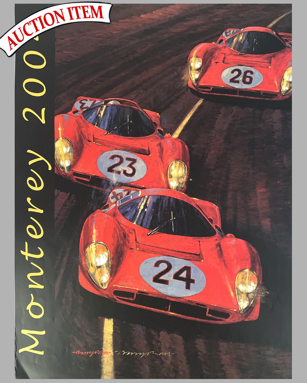 1967 24 Hours of Daytona poster by Barry Rowe