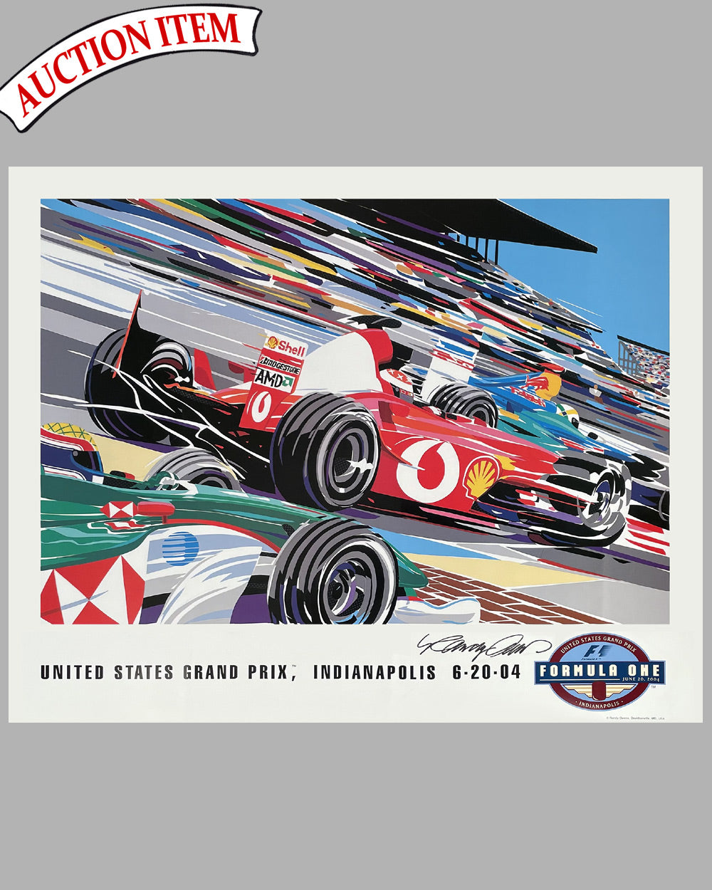 2004 United States Grand Prix poster by Randy Owens