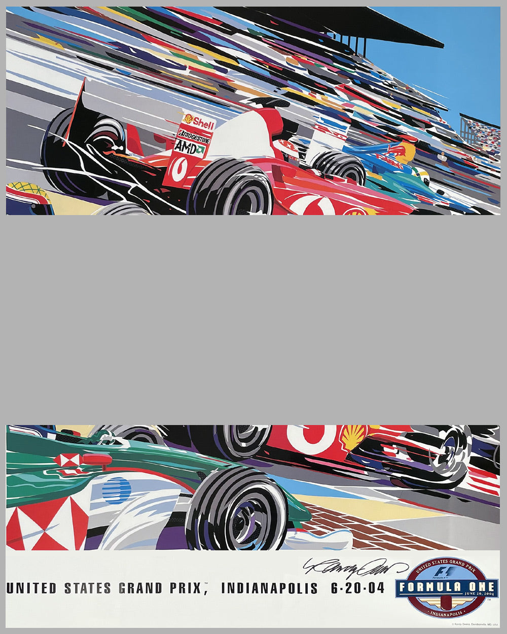 2004 United States Grand Prix poster by Randy Owens 2