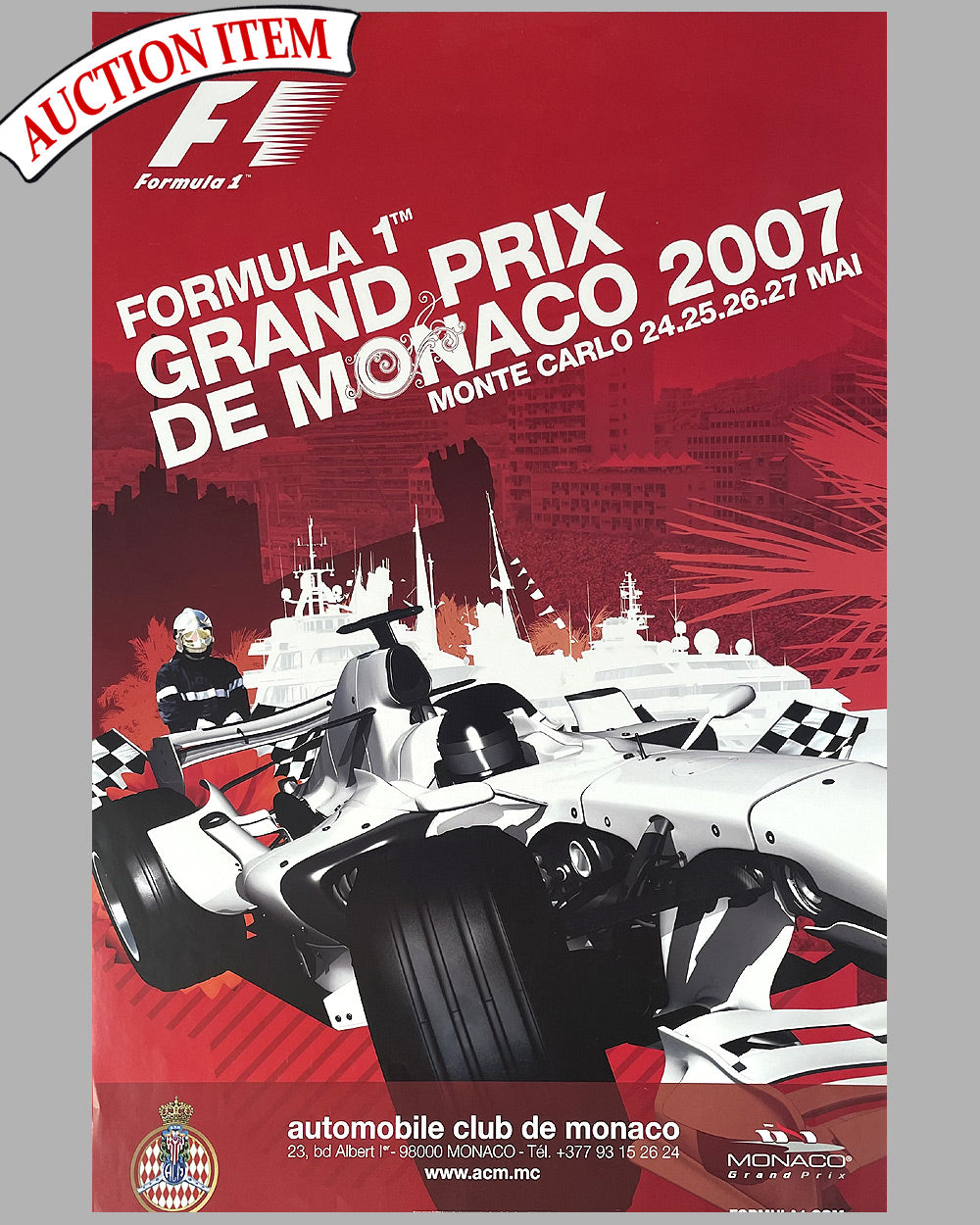 2007 Grand Prix of Monaco original poster by the computer age