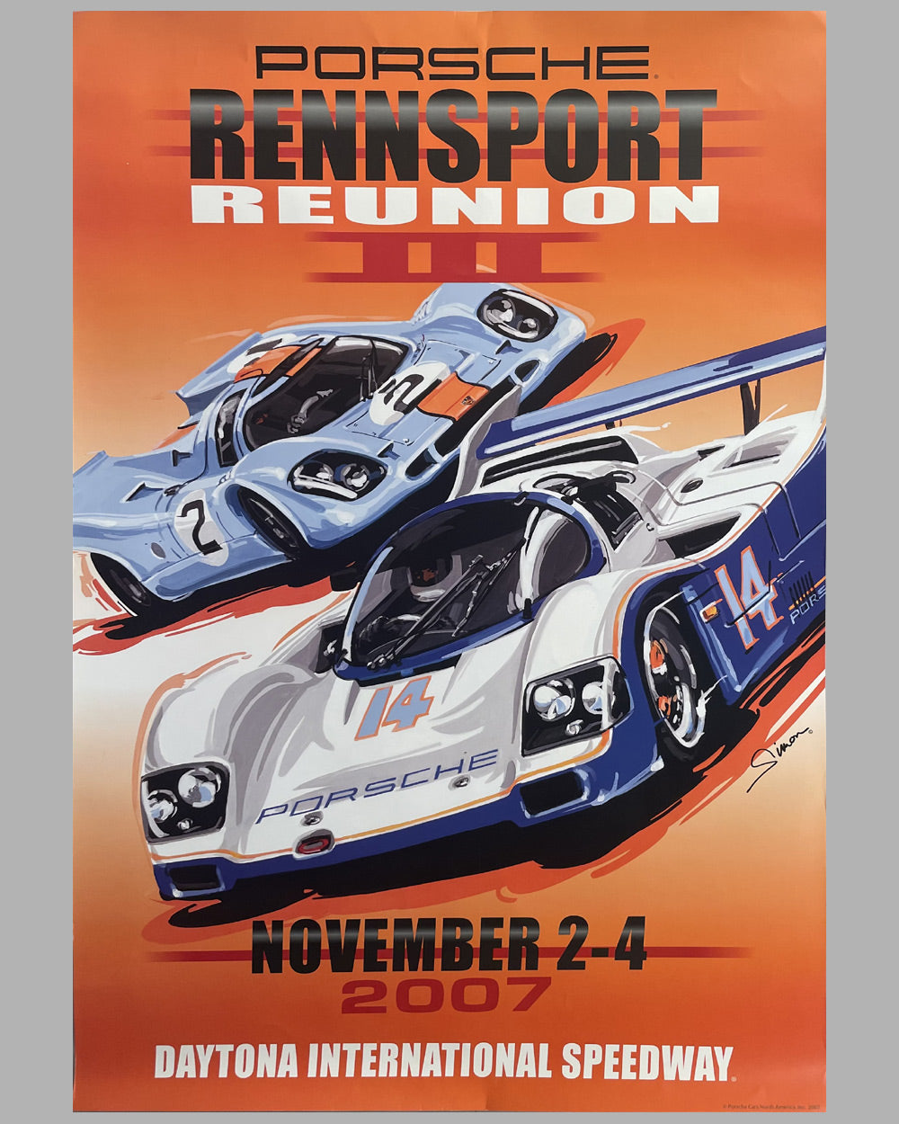 Porsche Rennsport Reunion 2007 poster by Dennis Simon