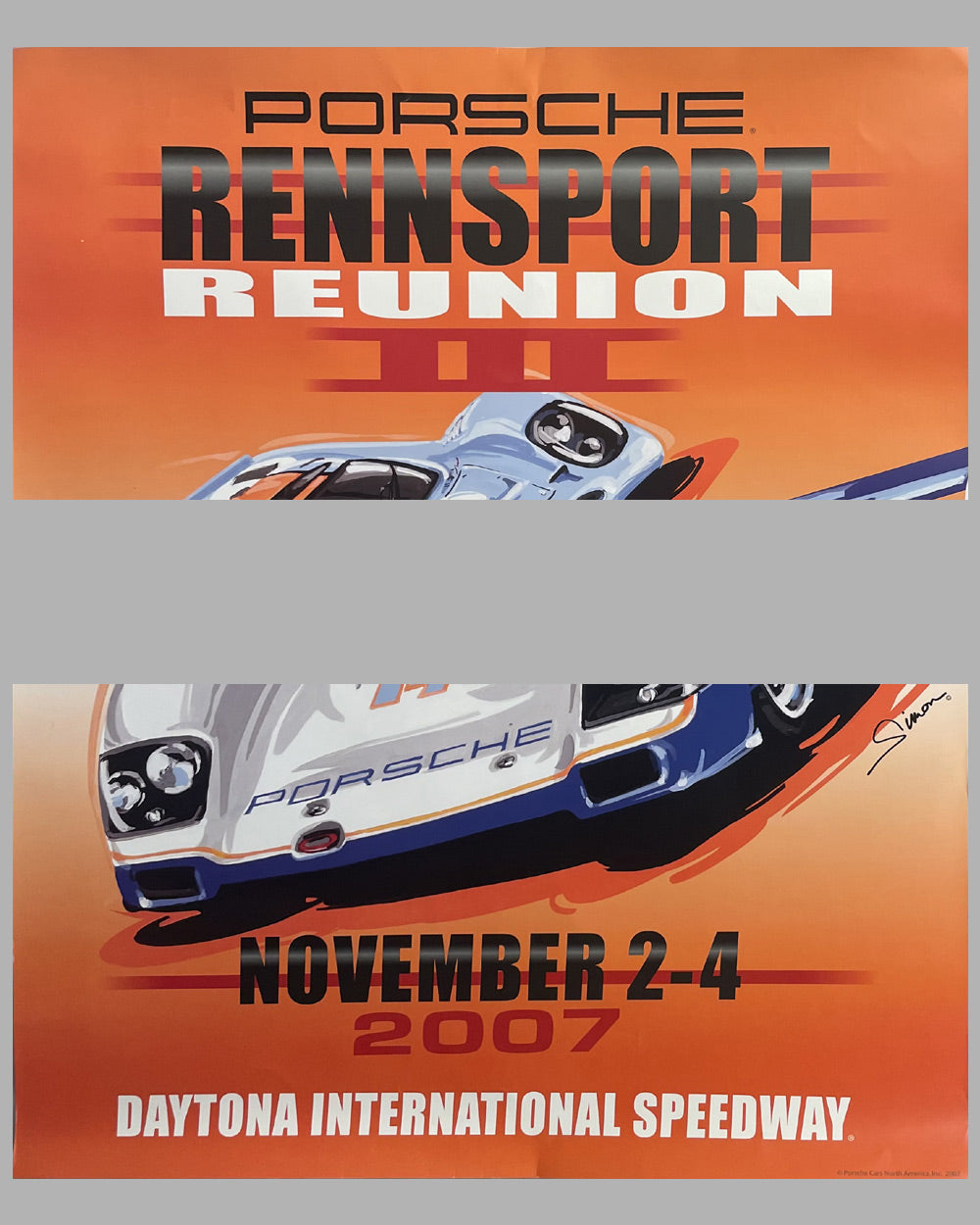 Porsche Rennsport Reunion 2007 poster by Dennis Simon