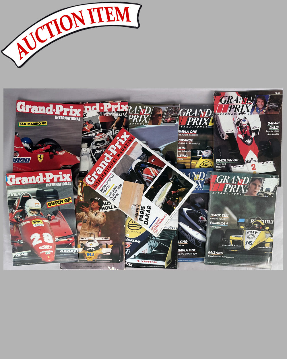 Collection of 11 Grand Prix International Magazine from the 1970’s to the mid 1980’s