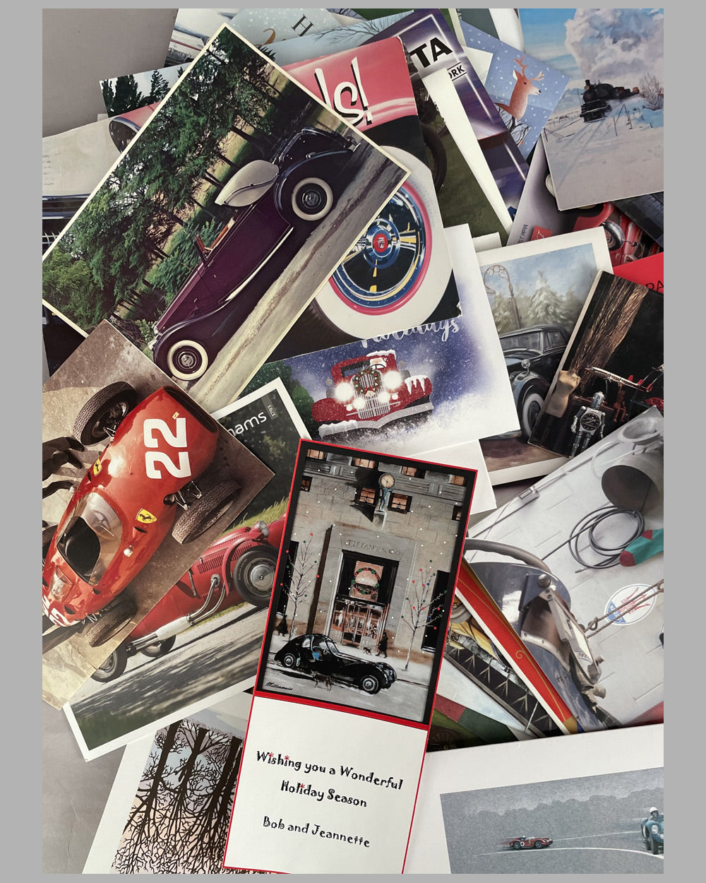 Collection of 110+ vintage cards with automotive motifs 2