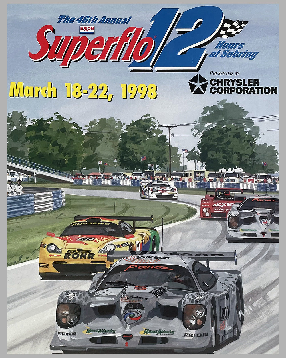 1998 - 12 Hours of Sebring official event poster 2