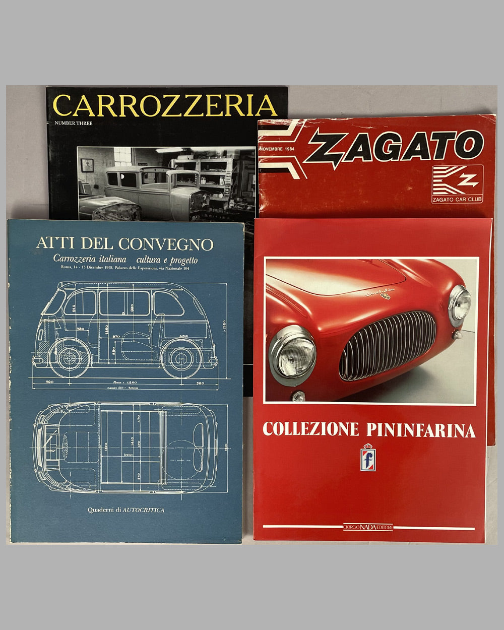 Collection of 12 publications featuring Italian car designs 3