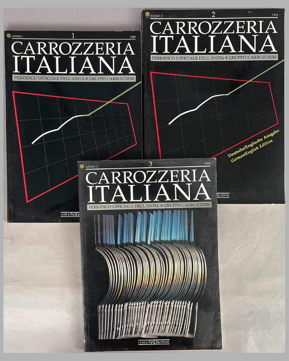 Collection of 12 publications featuring Italian car designs 4