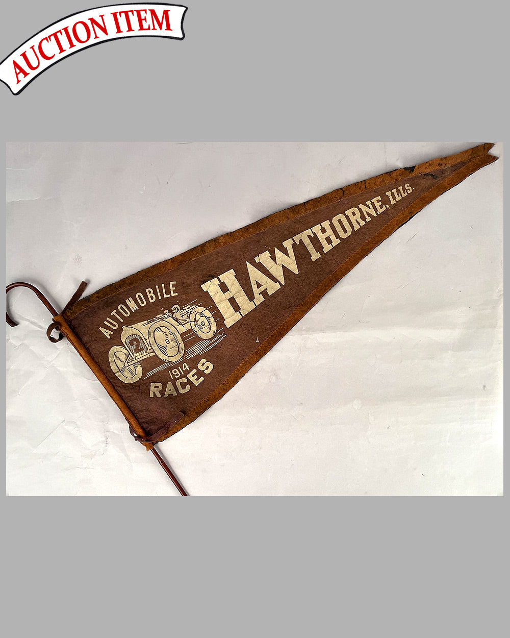 Automobile Races 1914, Hawthorne, Illinois pennant