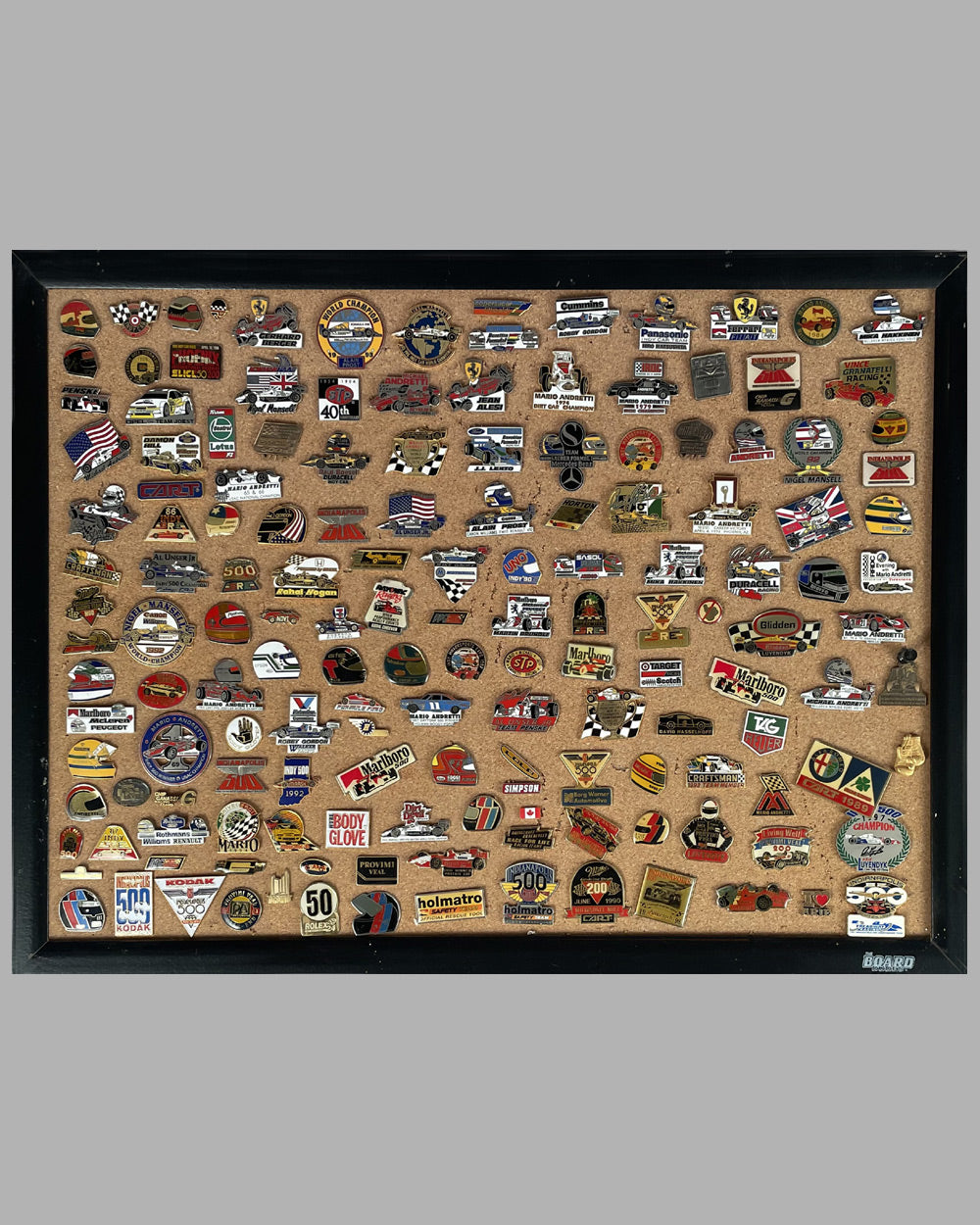 Collection of over 150 lapel pins assembled by Arie Luyendyk