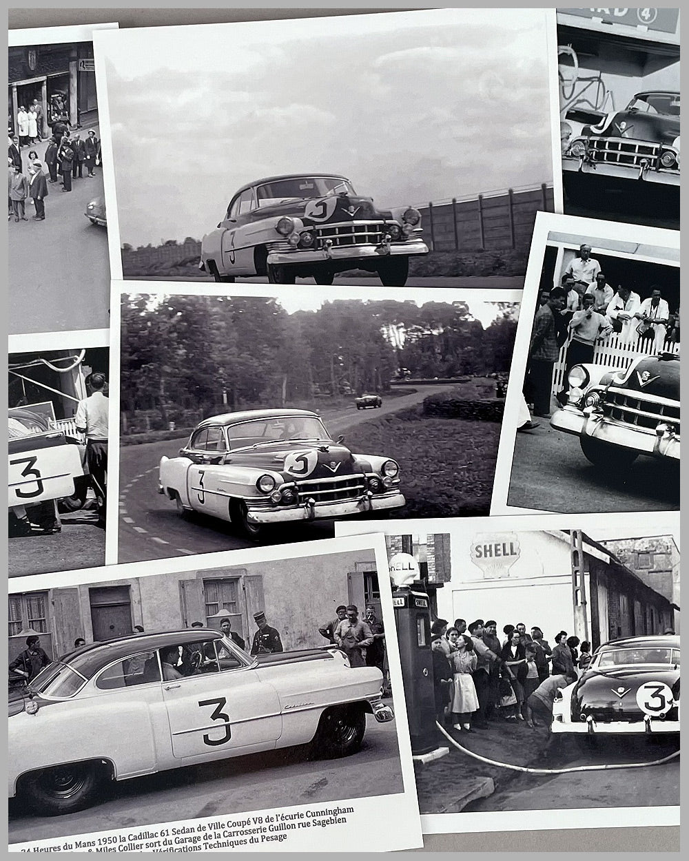 Collection of 19 b&amp;w photographs of the Cadillac berline 3