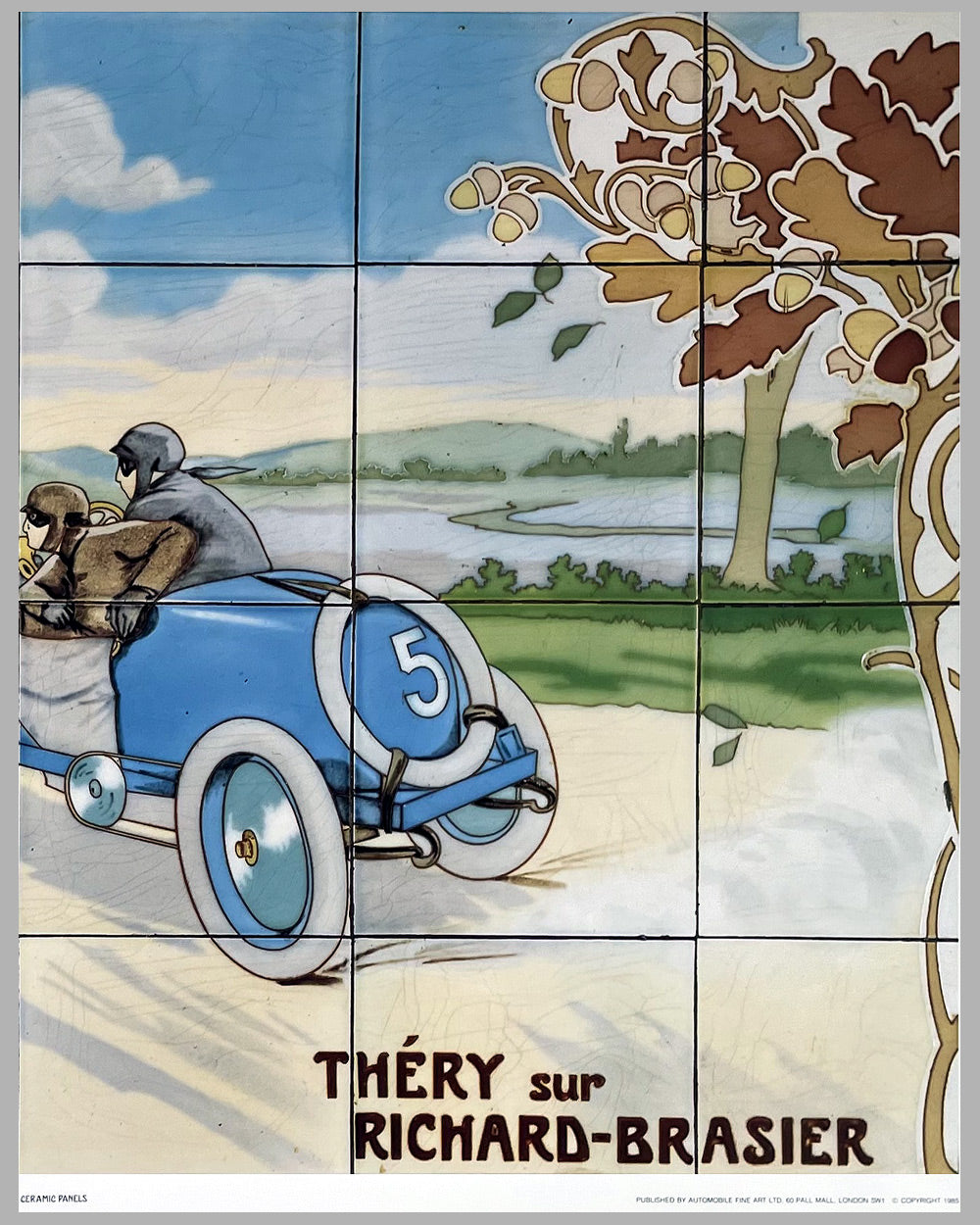 Coupe Gordon-Bennett 1904 print by Ernest Montaut, printed in the U.K. in 1985 3