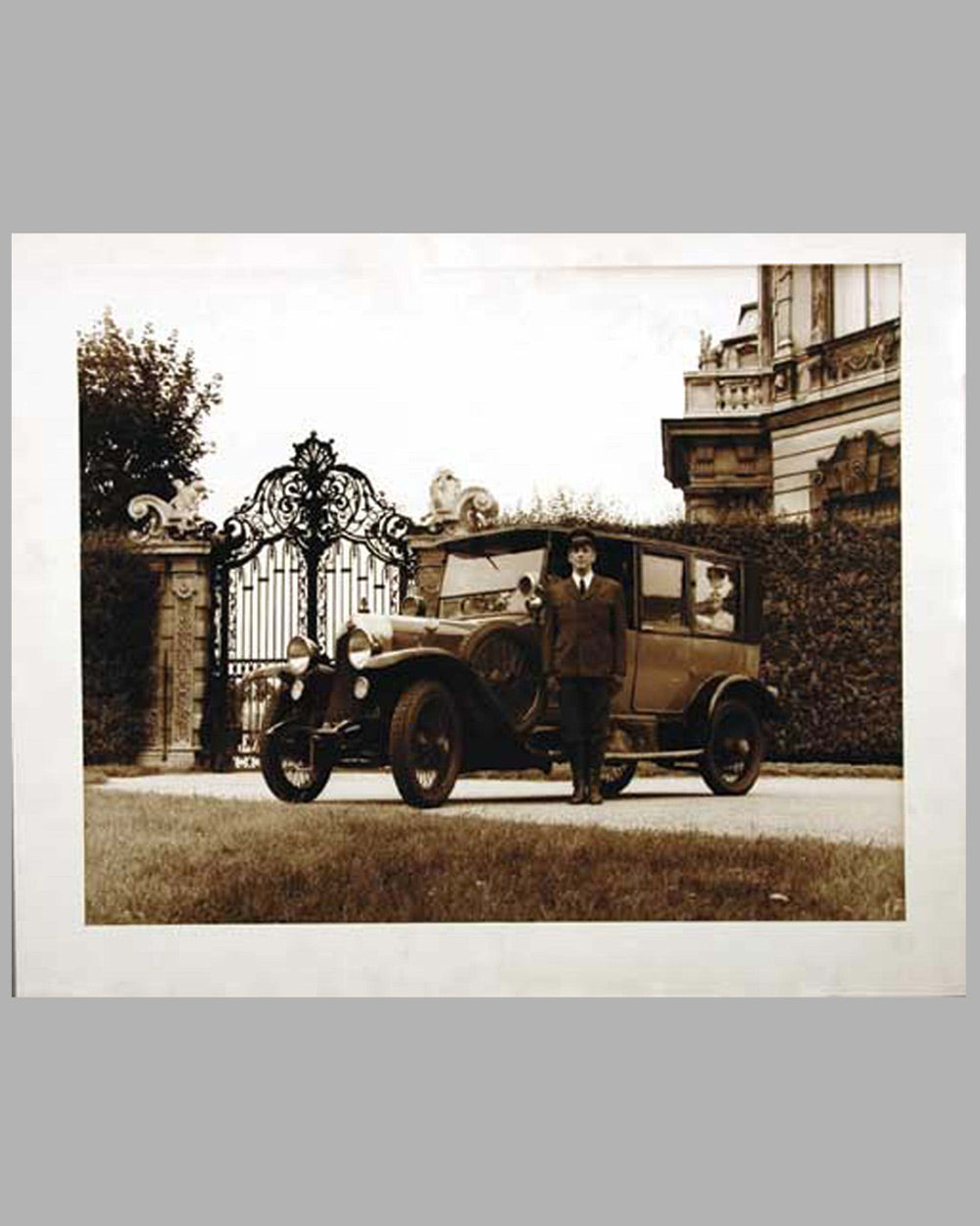 1912 Audi Limousine sepia-tone photograph by Guy Morrison, 1975